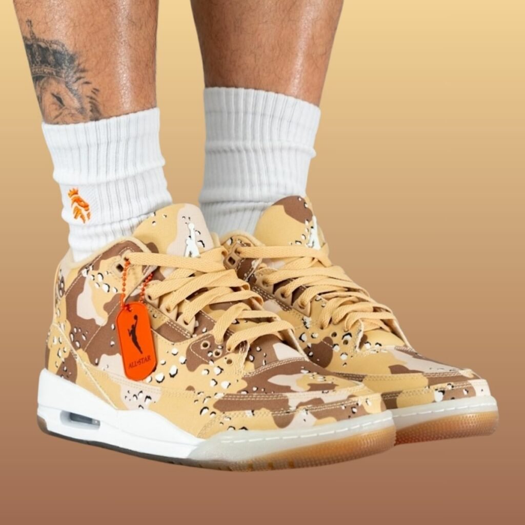 Air Jordan 3 WNBA All-Star Desert Camo HM4301-200 On-Feet