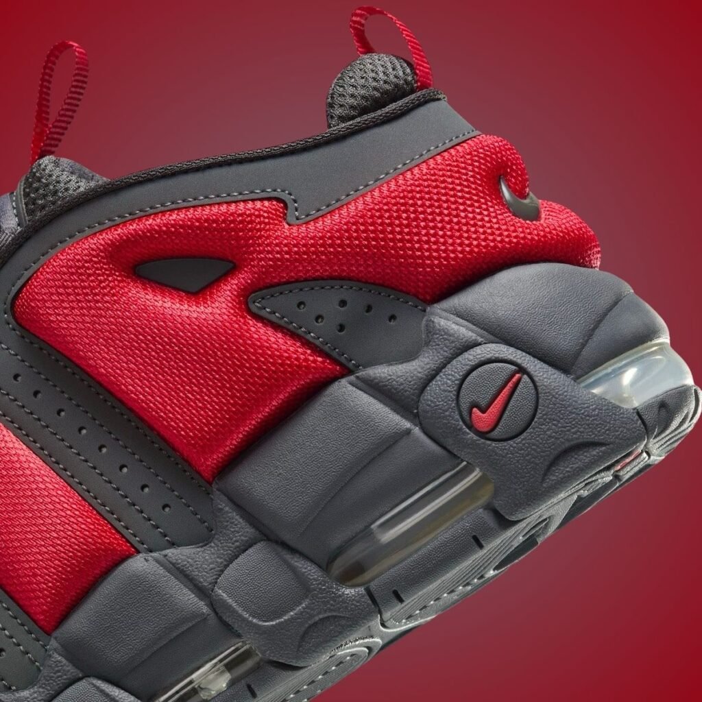 Nike Air More Uptempo Low Dark Grey Light Crimson FZ3055-002