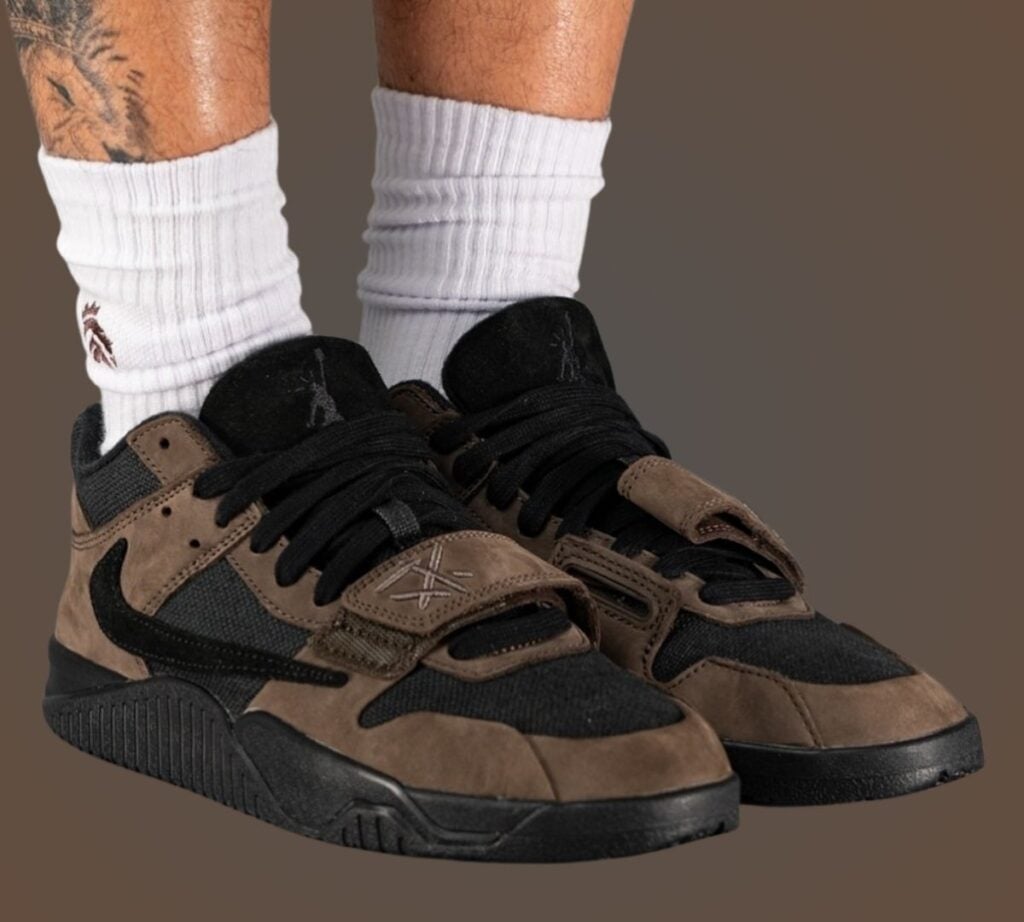 Travis Scott Jordan Jumpman Jack Dark Mocha On-Feet