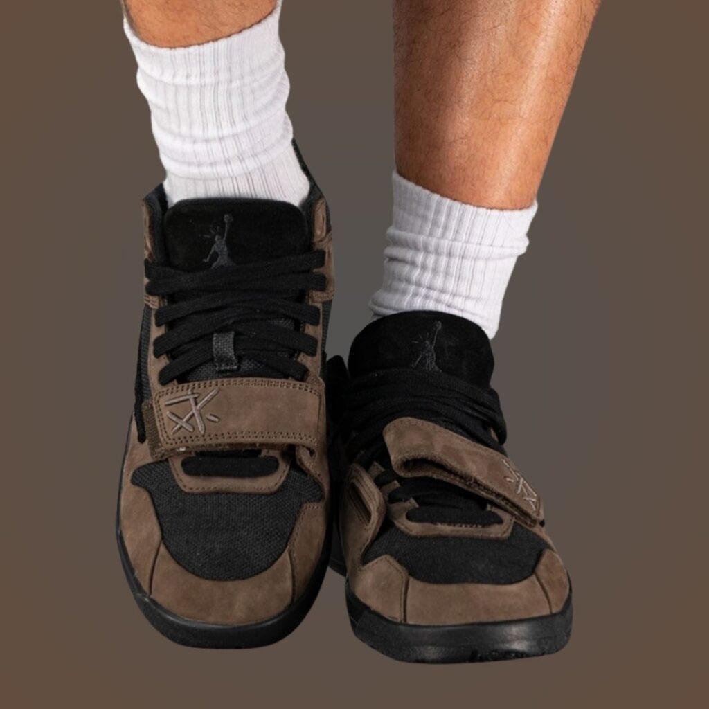 Travis Scott Jordan Jumpman Jack Dark Mocha On-Feet