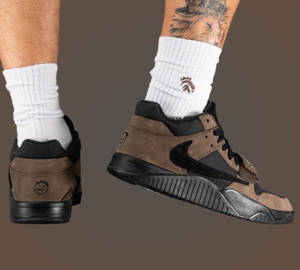 Travis Scott Jordan Jumpman Jack Dark Mocha On-Feet